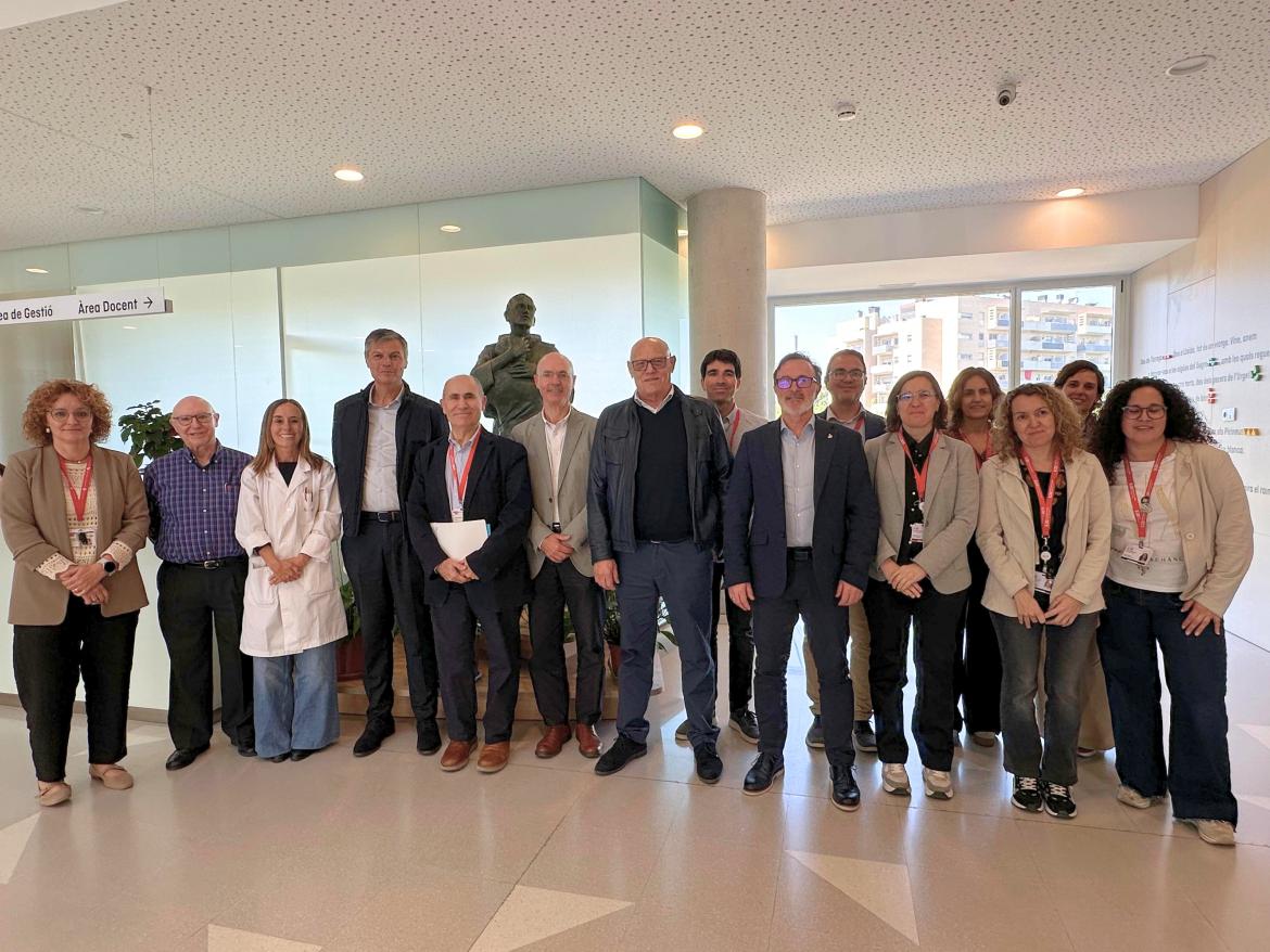 Momento de la visita a Sant Joan de Déu Terres de Lleida el pasado miércoles 7 de mayo