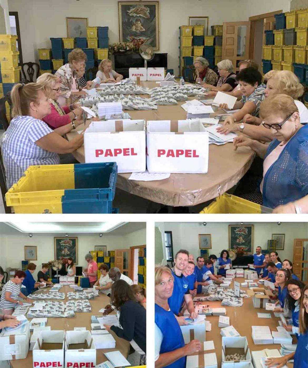 La Ciudad realiza el ensobrado de la correspondencia de la campaña de Navidad 2019