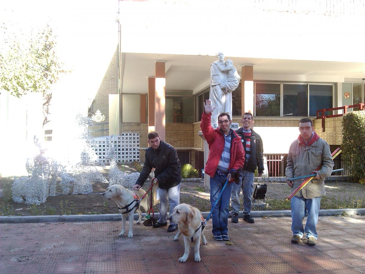 Ciempozuelos  visita un colegio para mostrar el trabajo realizado con terapias asistidas con animales de compañía 