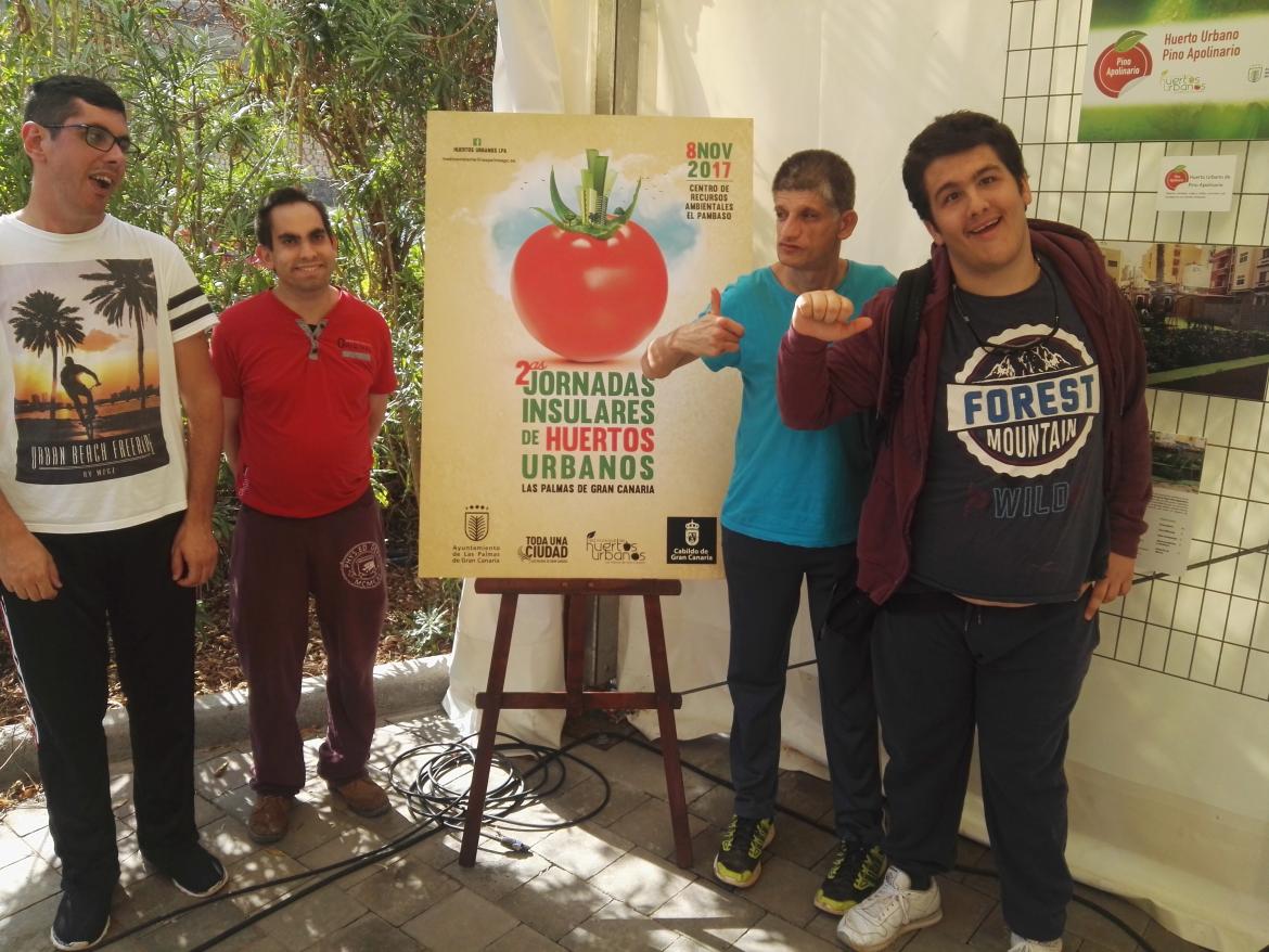 Usuarios de la Ciudad San Juan de Dios participan en las II Jornadas Insulares de Huertos Urbanos