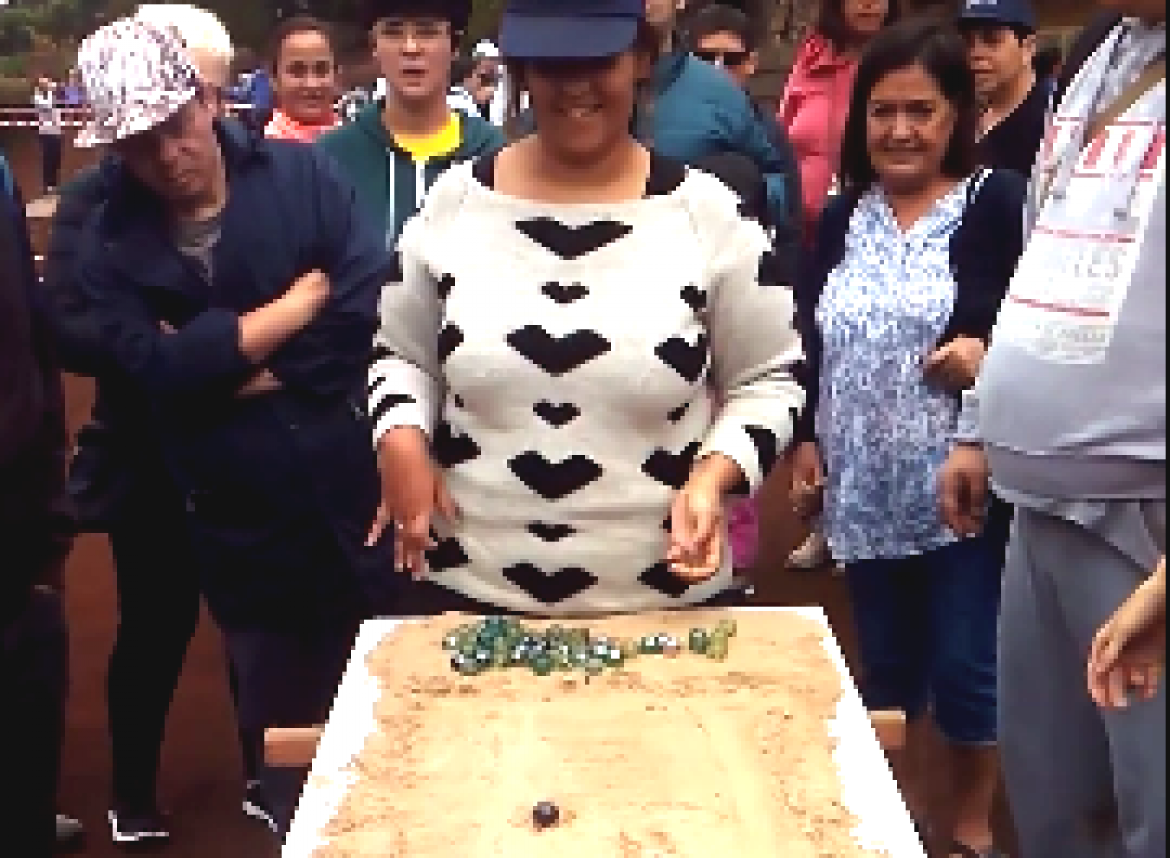 Los usuarios del centro se acercan a los caballos y al folclore canario en La laguna de Valleseco